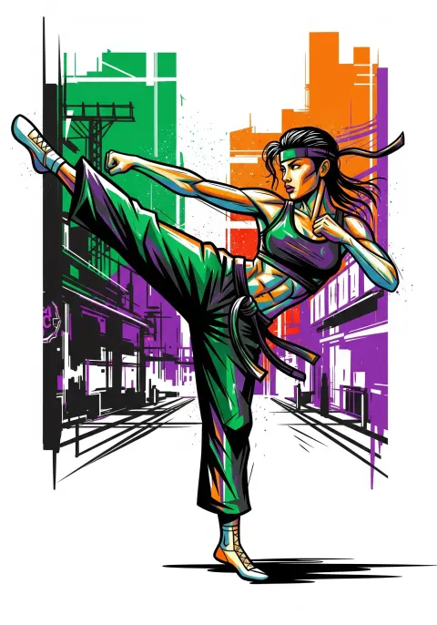 Female Figure Street Art Dynamic