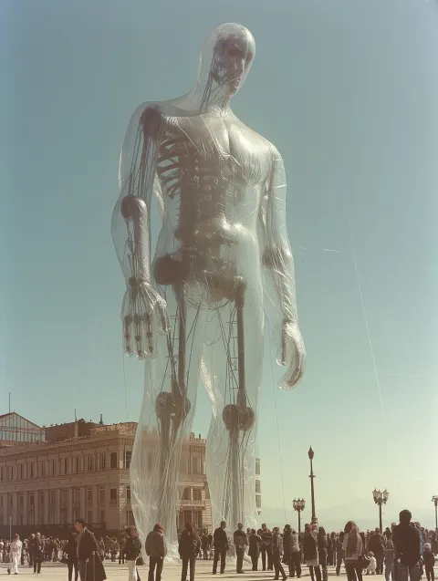 Giant Robot Vintage Piazza Photograph