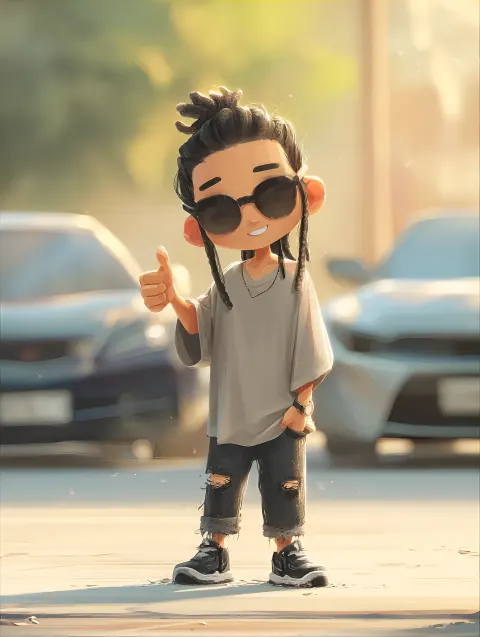 Casual Cool Chibi Thumbs Up