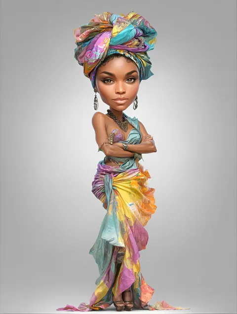 Cultural Fashion Icon African Woman