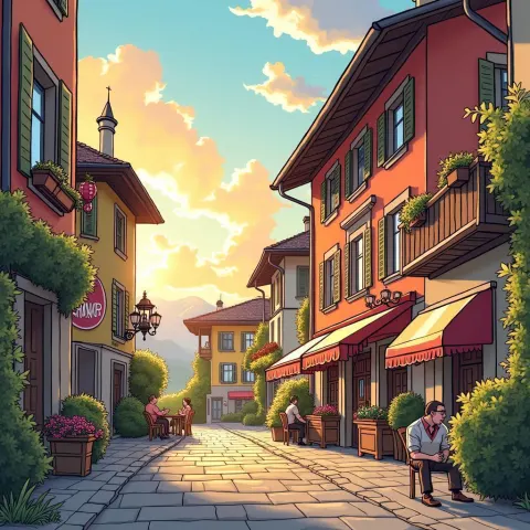 Switzerland Rendered in Vibrant Manga Panels