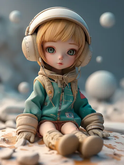 Kawaii Character Ice Bench Sci-Fi