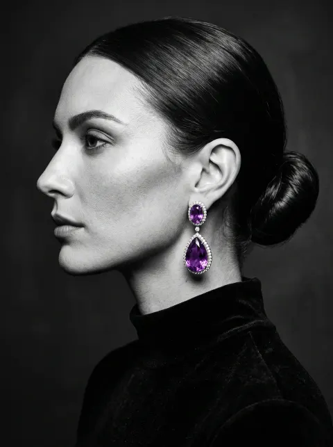 Black White Fashion Profile Jewelry