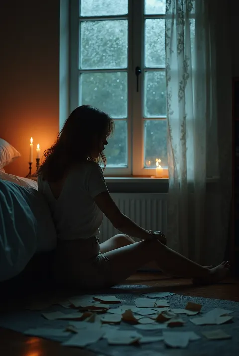 Sad Woman Window Rain Heartfelt