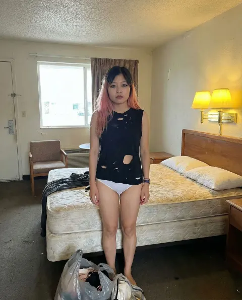 Woman Motel Room Daytime Portrait