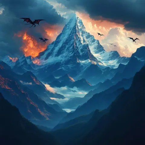 Dragons Soaring Over Mountains on Ektar Film