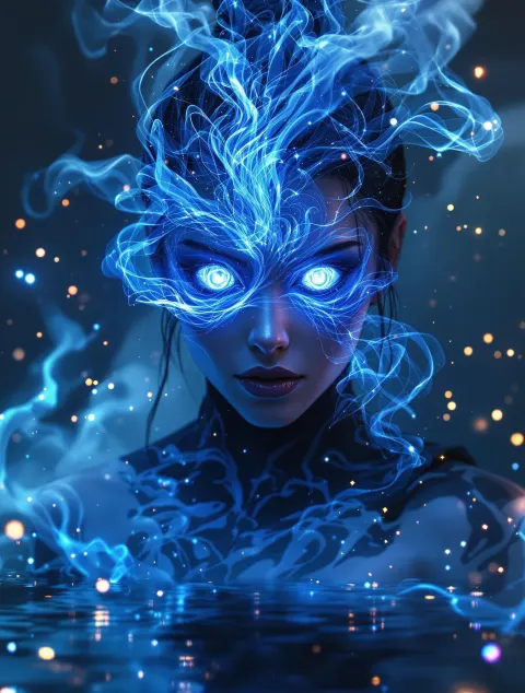 Ninja Woman Luminescent Tattoos Magic