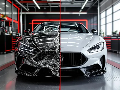 Luxury Car Before After Repair