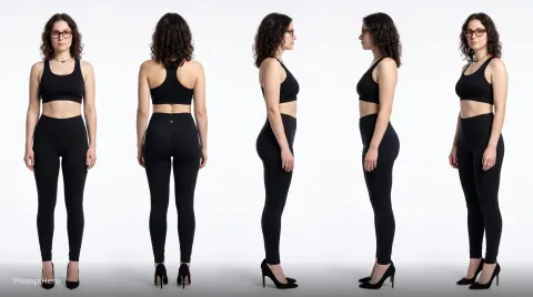 British Woman Fashion Yoga Poses