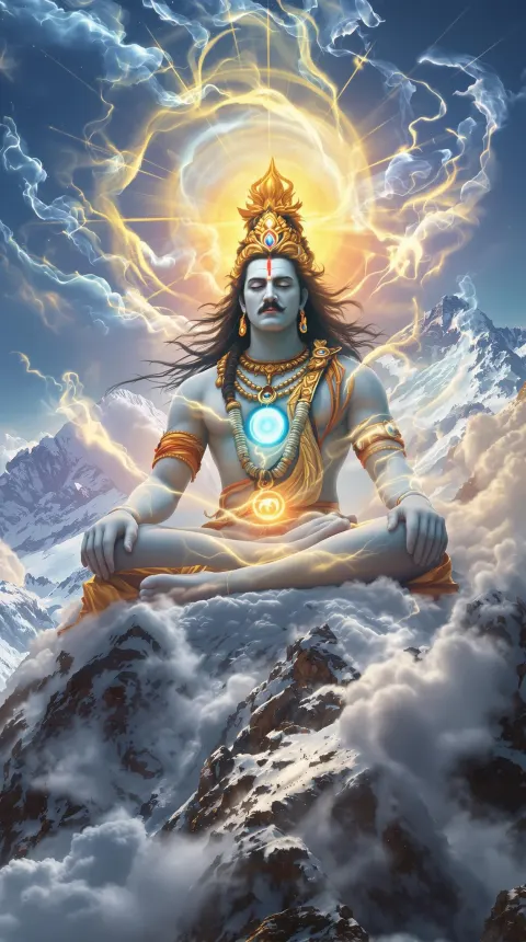 Man Mountain Meditation Divine Power