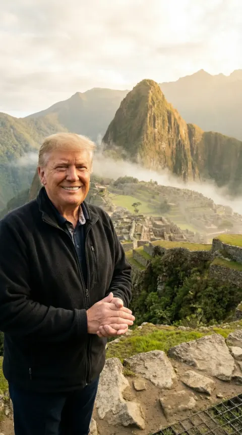 Man Machu Picchu Sunrise Portrait