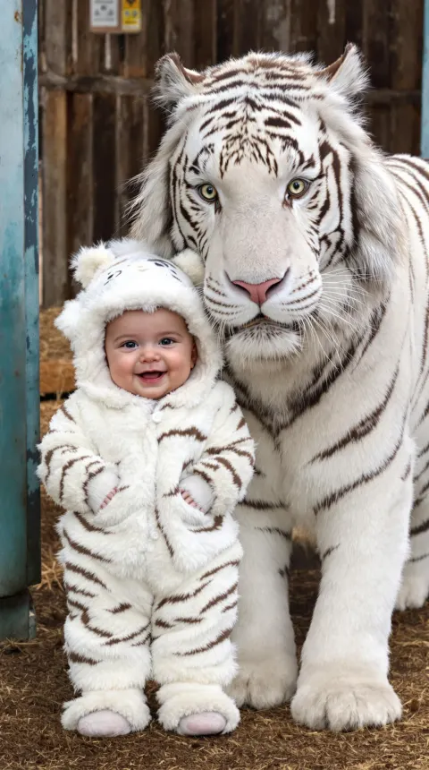 Baby Tiger Striped Outfit Farm