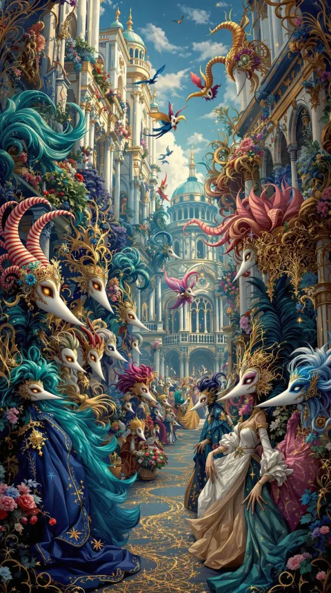 Venice Carnival Baroque Masks