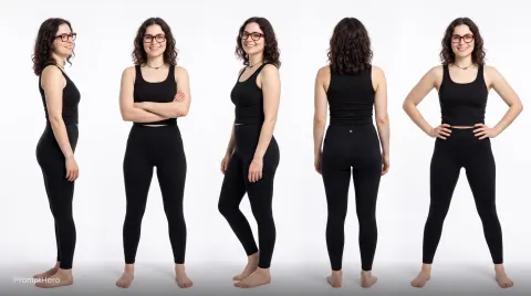 Yoga Outfit Five Pose