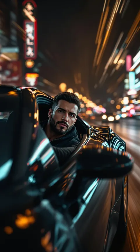 Man Lamborghini Selfie Night