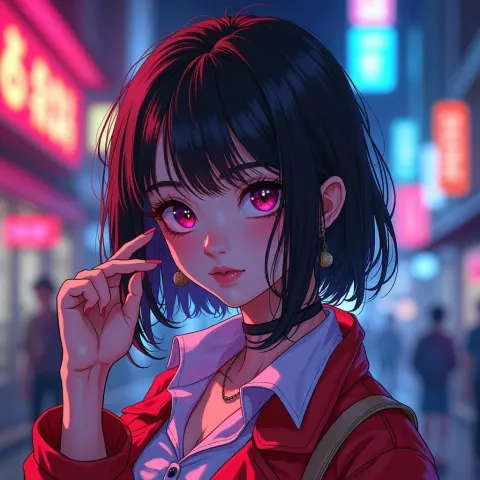 Unggoy Portrait in Cyberpunk Vaporwave Color