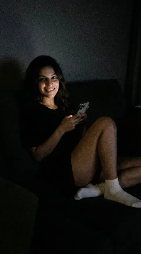 Night Couch Socks Selfie