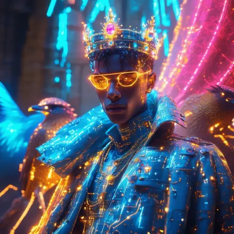 Porcelain Bladerunner Prince With Diamond Crown