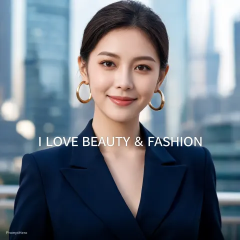 Woman Blazer Hoop Earrings