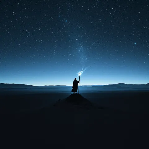 Solitary Figure Barren Hill Staff