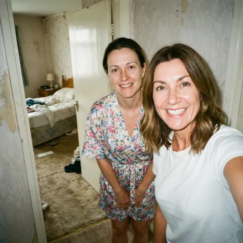 1990s Woman Doorway Portrait