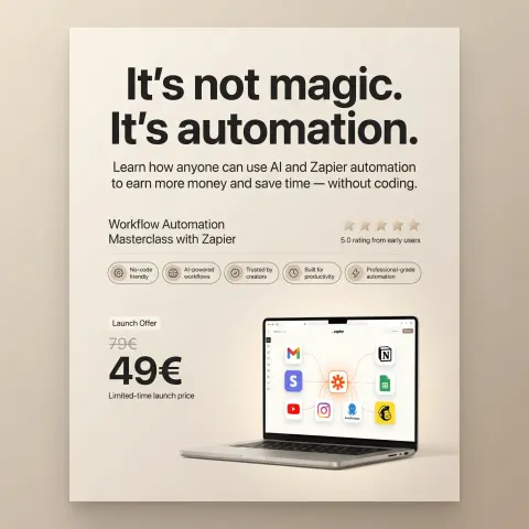 Zapier Automation SaaS Advertising Poster