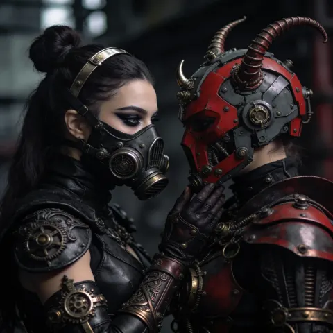 Steampunk Women Mechanical Armor