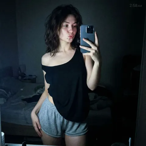 Woman Bedroom Selfie Portrait