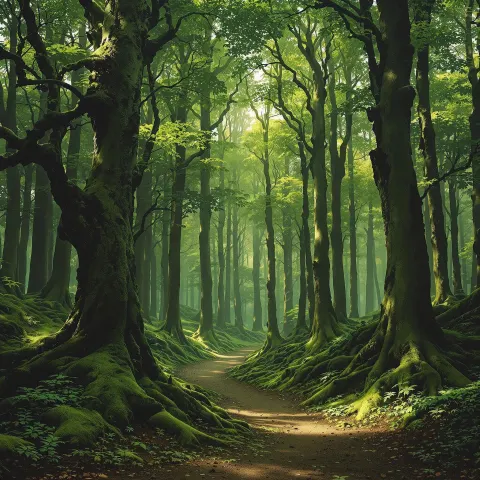 Lush Green Forest Landscape