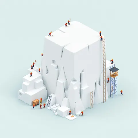 Eraser Isometric Miniature Workers
