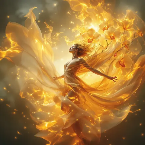 Dancer Triple Exposure Flame