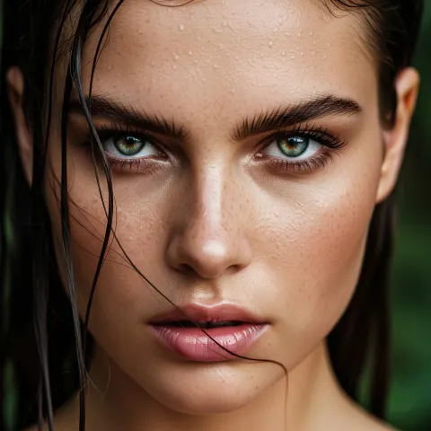 Woman Wet Macro Beauty