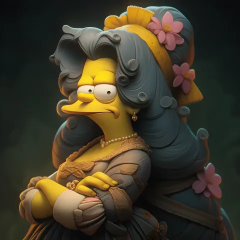 Mona Lisa Simpsons Style