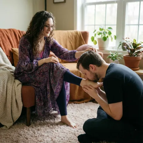 Couple Romantic Intimate Moment