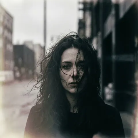 Woman Windy Day Portrait