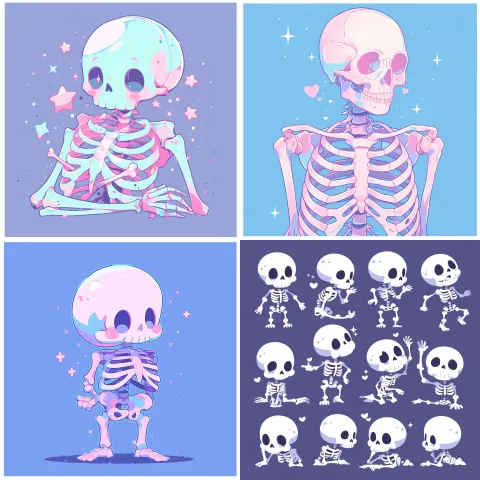 Skeleton Greeting Card Design