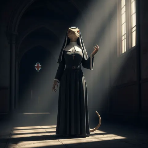 Humanoid Lizard Nun Church