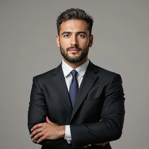 Professional Man Dark Suit