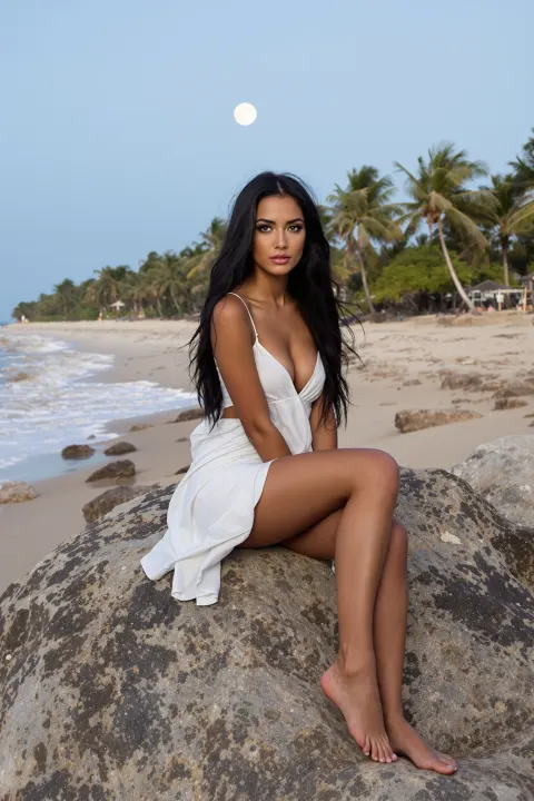 Venus Goddess Beach Portrait