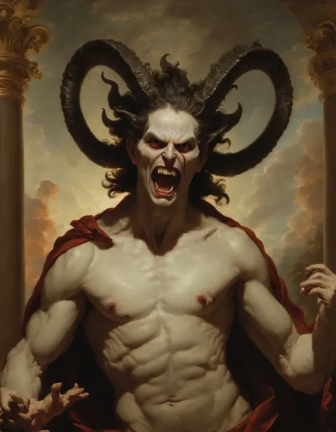 Psychopathic Demon Baroque Art