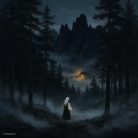 Dark Fantasy Woman Forest