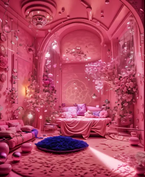 Magical Pink Room Flowers
