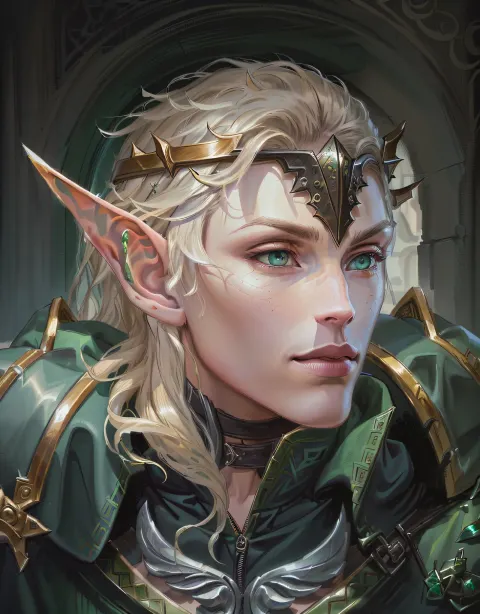 Male Elf Warrior Portrait
