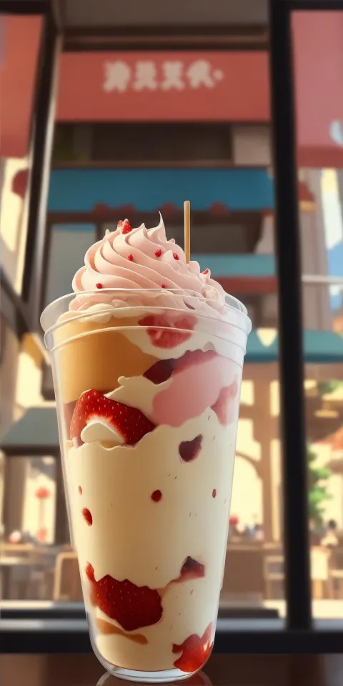 Strawberry Ice Cream Cafe