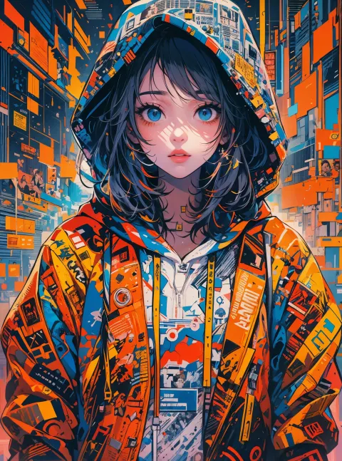 Surrealism Anime Girl Portrait