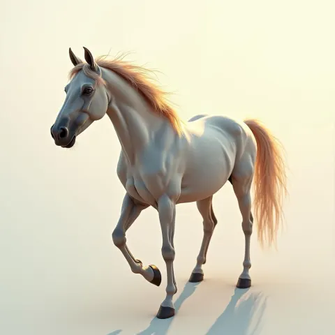 Majestic Horse From Above in Golden Light