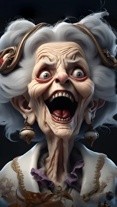 Mad Grandmother Evil Smile