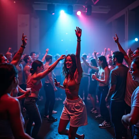 Techno Rave Girl Dancing