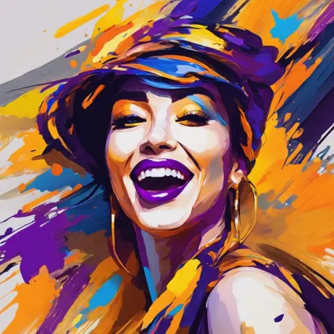 Joyous Imperfection Portrait with Dynamic Movement