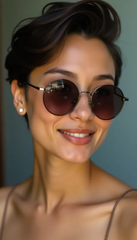 Woman Undercut Sunglasses Portrait